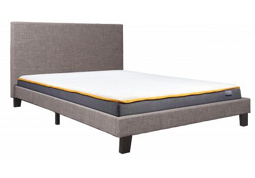4ft6 Double Berlinda Grey Fabric upholstered bed frame 1